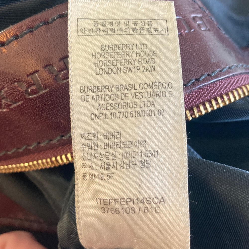 Burberry Bridle Gosford Hobo Bag in Burgundy Lambskin - Picture 17 of 17